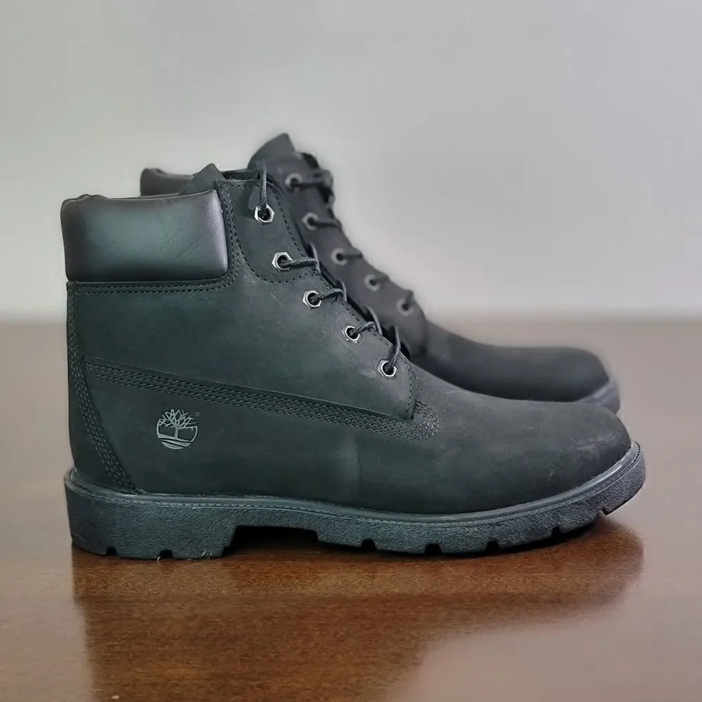 Timberland Premium Black Leather Boots Waterproof
